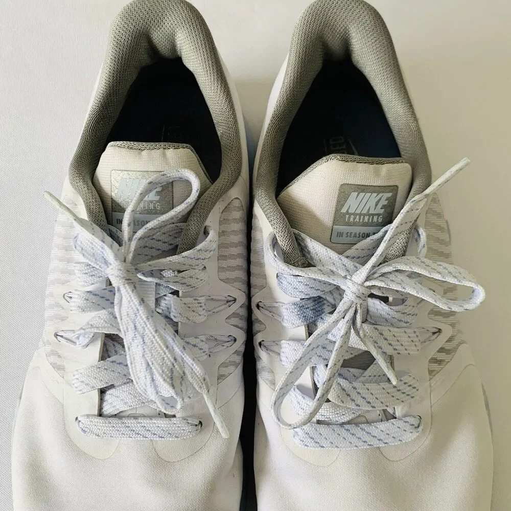 Nike Shoes In Season TR-8 Women 7.5 White Half Blue‎ Athletic Training Sneaker